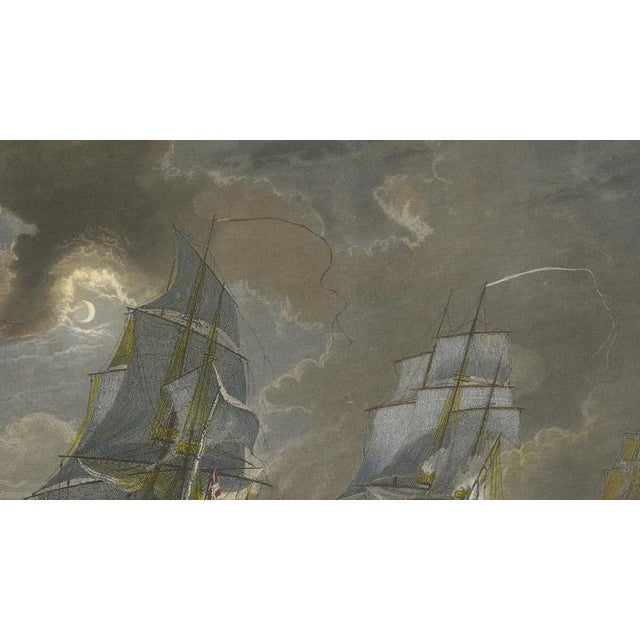 Gold After Baron Théodore Gudin, French Triton Fighting HMS Jupiter and Medea, 1840, Engraving For Sale - Image 8 of 10