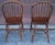 Wood Early 20th Century Pair of English Windsor Style Stained Oak Side Chairs For Sale - Image 7 of 9