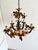 Vintage Italian Florentine Hand-Painted Tole Floral 5-Light Chandelier, 1940s For Sale - Image 16 of 18