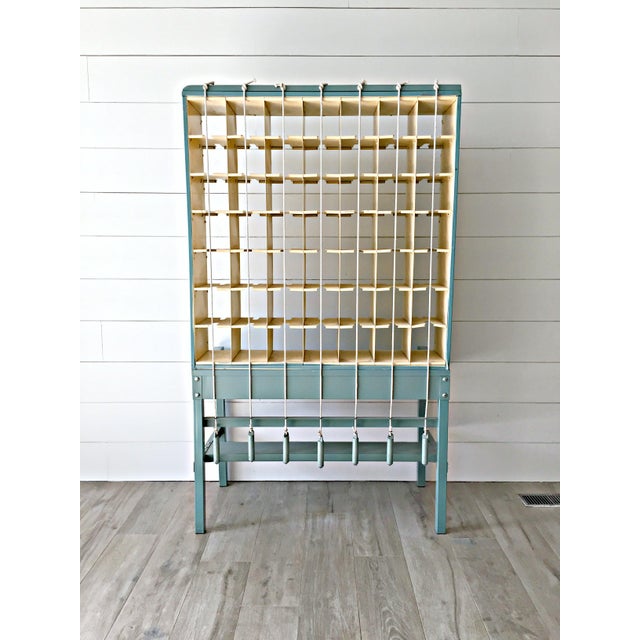 Vintage Teal Steel Mail Sorter / Organizer Chairish
