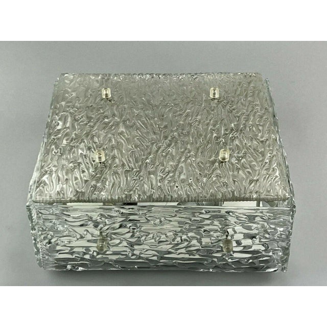 Ceiling Lamp in Ice Glass from Kalmar Franken, 1960s For Sale - Image 11 of 13
