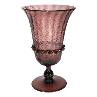 Mid Century Art Glass Vase Attributed To Empoli For Sale