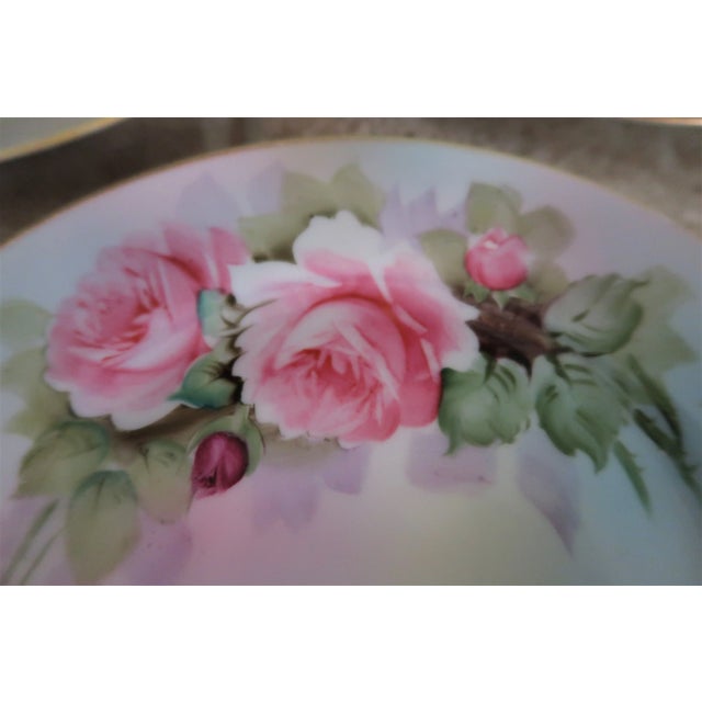 1950s 1950s Noritake Hand Painted Bread Butter/Dessert Plates Signed R. Awoi- Set of 3 For Sale - Image 5 of 7