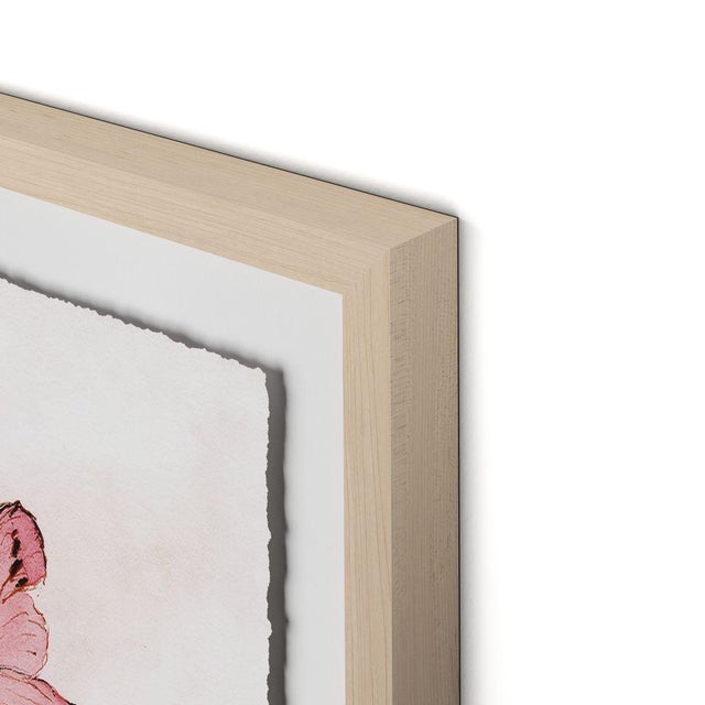 Contemporary Blush Botanical 1 by Lia Burke Libaire in White Frame, Medium Art Print on Paper For Sale - Image 3 of 4