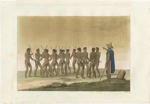 Ferrario, Inhabitants of the Caroline Islands, 1831, Print