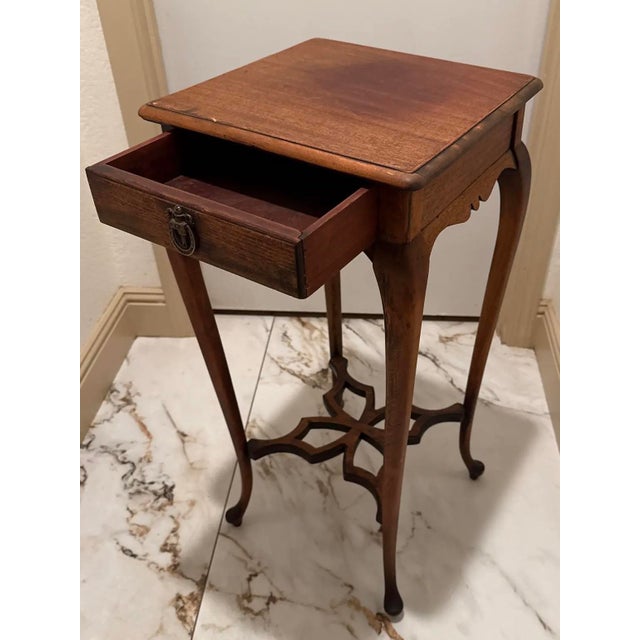 Coffee Vintage the Bernhard Flower Chippendale Style Wood Stand For Sale - Image 8 of 12