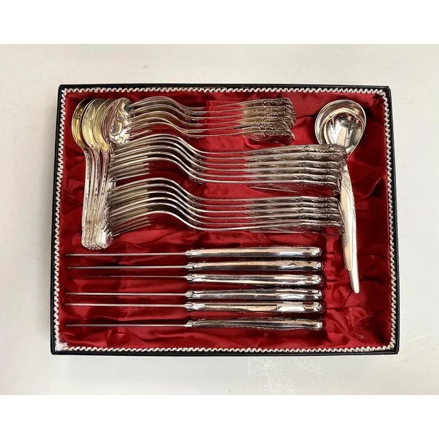 Vintage Cutlery Stainless Steel Set Solingen in Original Case, Germany, 1950s, Set of 60 For Sale - Image 3 of 9