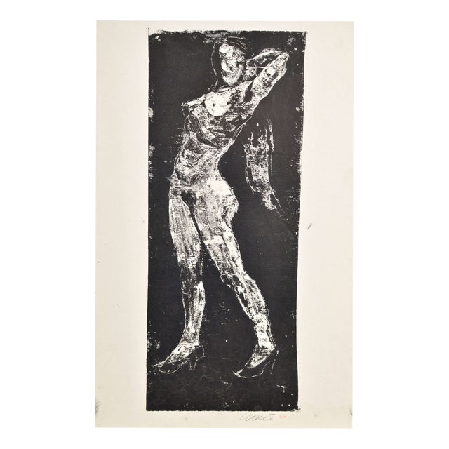Albert Goltjakov, Nude Act, 1964, Monotype For Sale