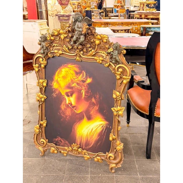 Wood Vintage Rococo Cherub Angel Decorative Wall Art For Sale - Image 7 of 10