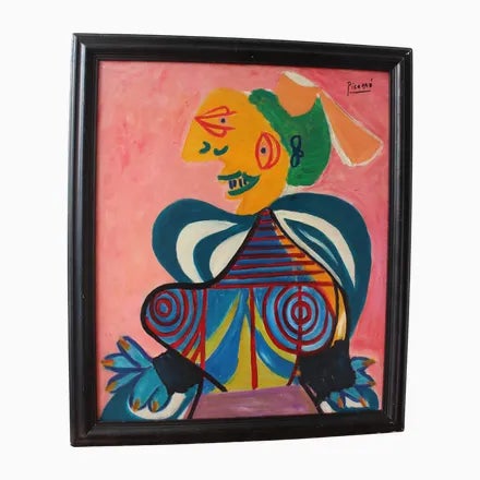 Mid-Century Modern Composition, Oil Painting, 1950s, Framed For Sale - Image 14 of 14