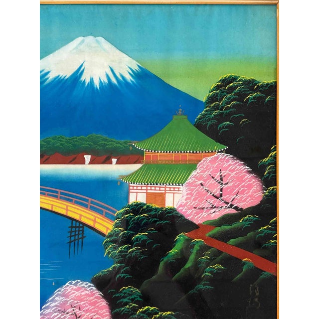 Japanese Vintage Japanese Landscapes Reproduction Prints - A Pair For Sale - Image 3 of 8