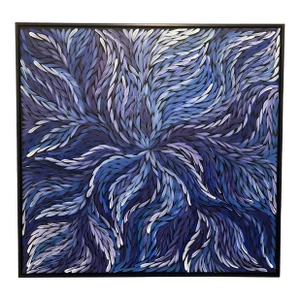 Jeannie (Pitjara) Petyarre (1956-2022), Aboriginal Modern Large Abstract Floral on Canvas