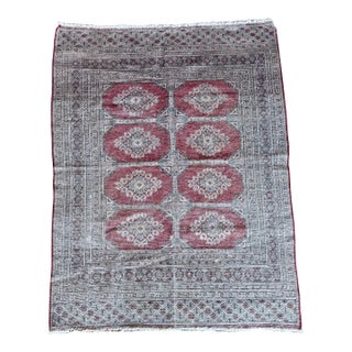 Vintage Turkish Wool Rug 48" X 63" For Sale
