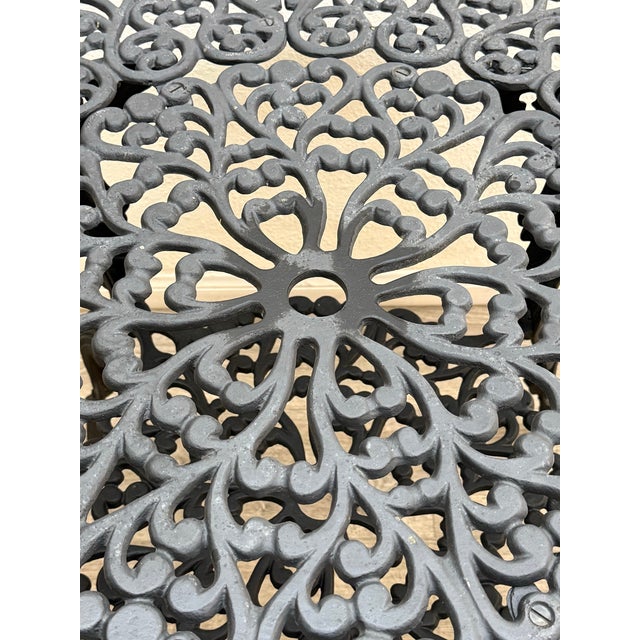 Vintage Cast Aluminum Patio Set For Sale - Image 4 of 12