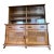 1958 Northwest Chair Company 8 Piece Solid Maple and Rattan Glass Front Hutch For Sale