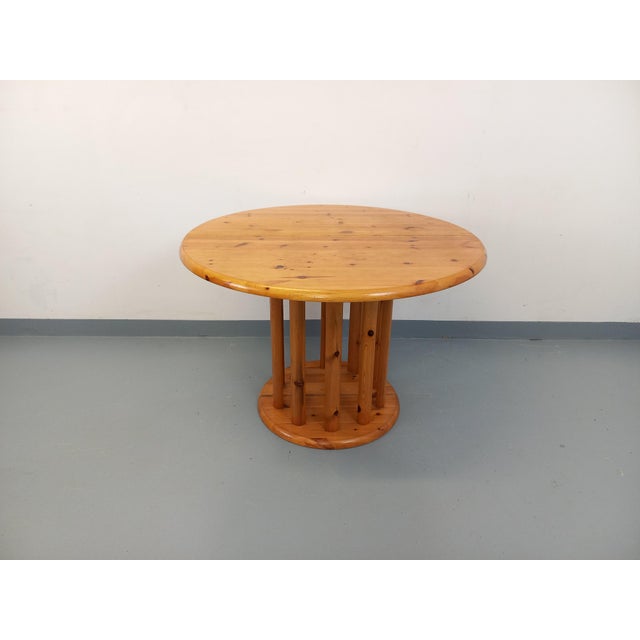 Vintage Scandinavian Round Dining Table in the style of Rainer Daumiller, 1960s For Sale - Image 15 of 18
