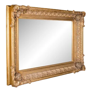 1970s Large Vintage Renaissance Revival Wall Mirror, Continental, Giltwood, Decorative