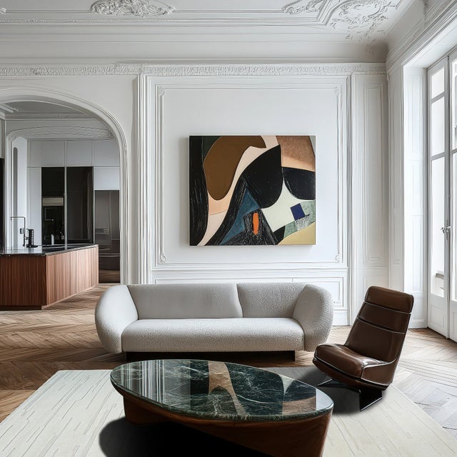 9x12 Para Vibrant White Geometric Modern Hand Knotted Wool Carpet Rug For Sale In New York - Image 6 of 10