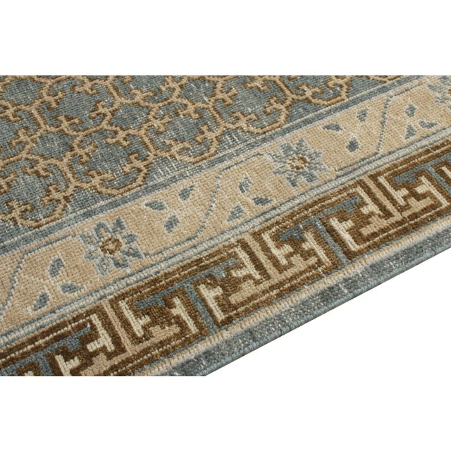 Rug & Kilim Rug & Kilim’s Border Rug in Slate Blue, 10x14 For Sale - Image 4 of 6