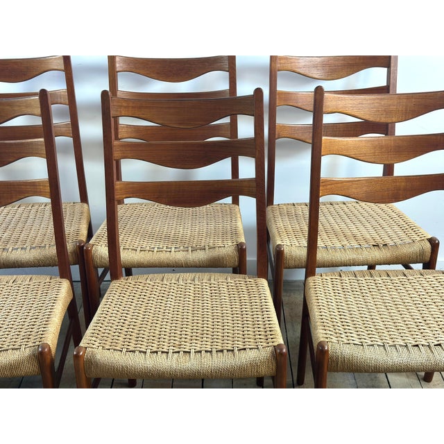 Vintage Danish Dining Chairs by Arne Wahl Iversen, 1960s, Set of 8 For Sale - Image 11 of 13
