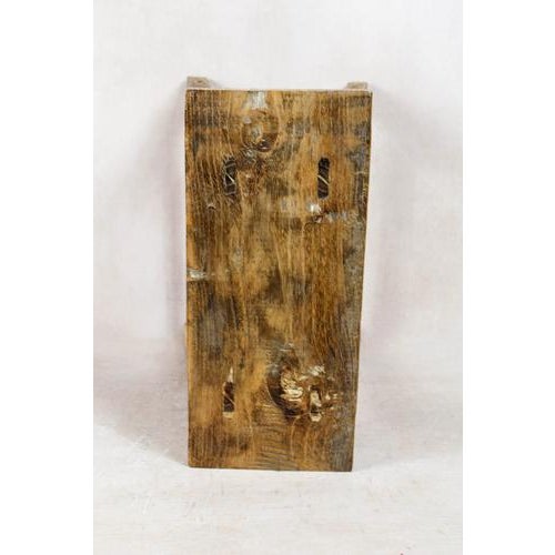 Vintage Rustic Elm Stool For Sale - Image 4 of 5