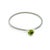 Silver 1990s David Yurman Peridot Cuff Bangle 7.5" Sterling Silver 3mm Estate For Sale - Image 8 of 8