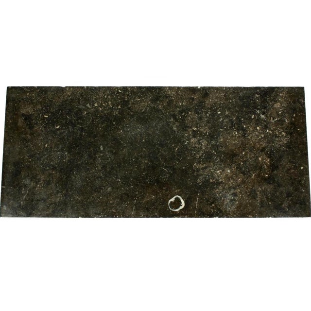 Brown French Louis XVI Mahogany Marble Top Console Table For Sale - Image 8 of 9