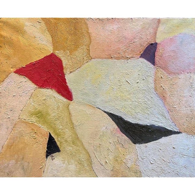 Franz Stirnimann, Abstract Composition No. 1, Oil on Canvas, 1990 For Sale - Image 4 of 14