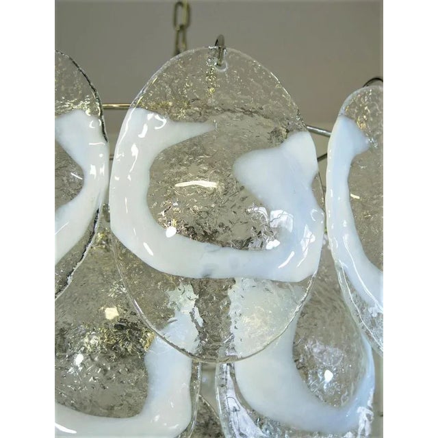Metal Murano Shell Chandeliers by Mazzega, Set of 2 For Sale - Image 7 of 13