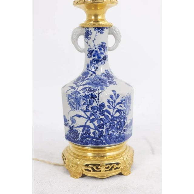 Japanese Porcelain and Gilt Bronze Lamp, 1880s For Sale - Image 3 of 10