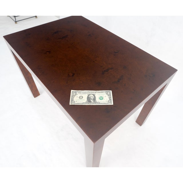 Directional c1970s Mid Century Modern Side End 20x30 Rectangle Burl End Table For Sale - Image 10 of 12