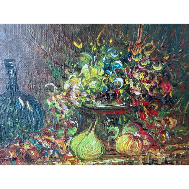 Brown 1980’s Vintage Still Life Oil on Masonite Paintings, Framed Set of 3 For Sale - Image 8 of 12