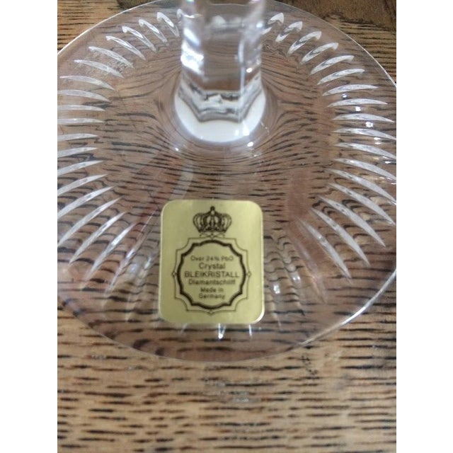 1940sPink Crystal Cut to Clear Goblets, Set of Four For Sale - Image 11 of 11