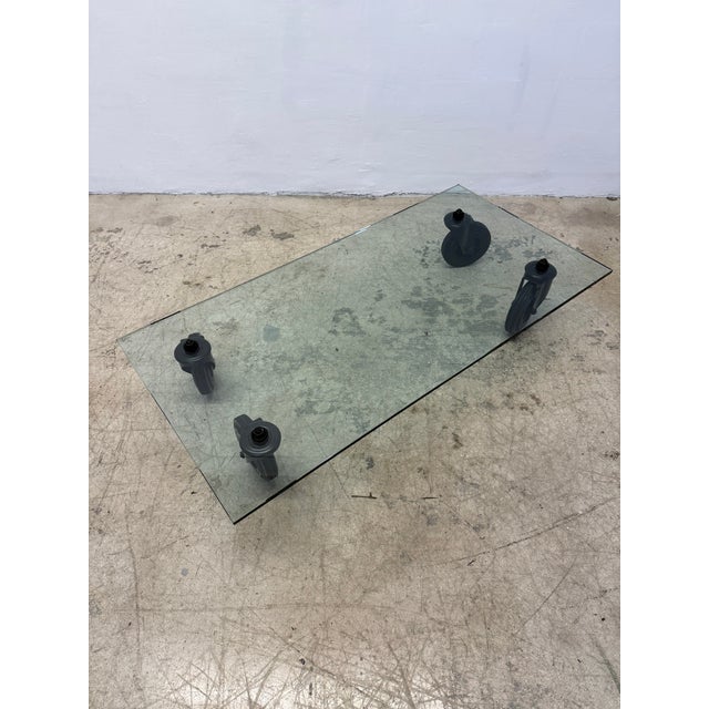 Gae Aulenti Tavolo Con Ruote Low Glass Coffee Table on Casters for Fontana Arte For Sale - Image 11 of 11
