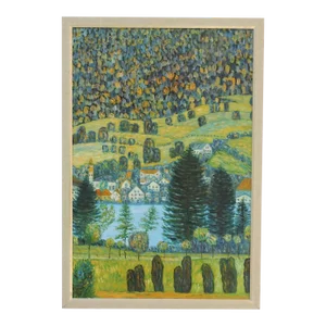 Post Impressionist Village Landscape Acrylic on Canvas