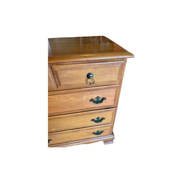 1970s Vintage 1970's Solid Hard Rock Maple Dresser For Sale - Image 5 of 9