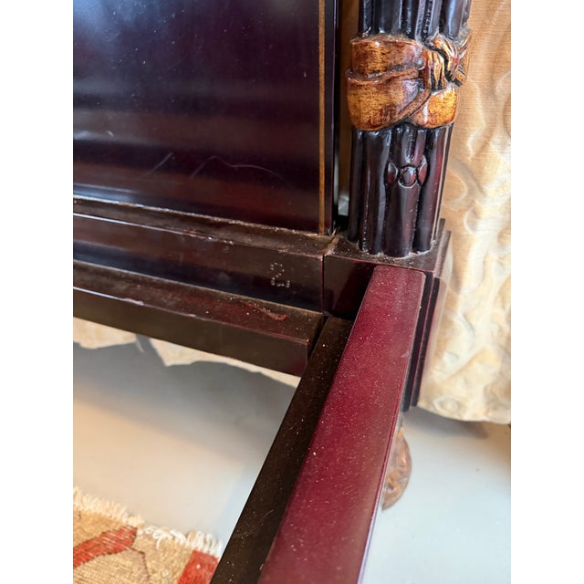 The Kempner Canopy Bed by Michael Taylor, in Tete a Negre Finish For Sale In Sacramento - Image 6 of 11