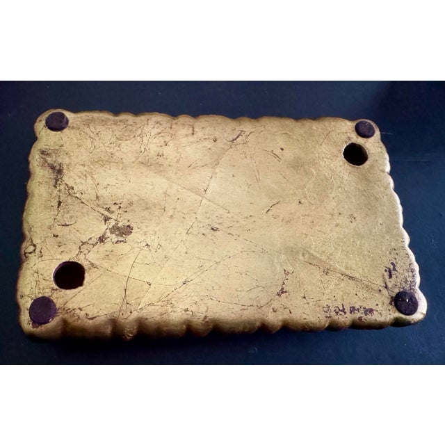 Mid-Century Anthony Freeman McFarlin California Pottery Gold Leaf & Avocado Green Ashtray. For Sale In Tampa - Image 6 of 7
