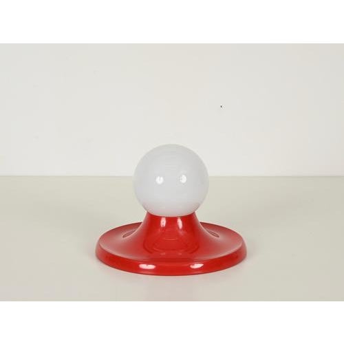 Red Light Ball Wall Lamps in Glass and Metal by Castiglioni for Flos, Italy, 1970s, Set of 2 For Sale - Image 12 of 13