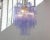Chandelier with Murano Glass Cylinders in Blue-Purple Color, Italy, 1990s For Sale - Image 6 of 12