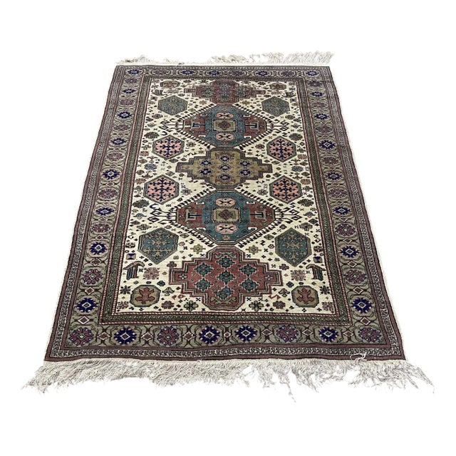 Middle Eastern Handmade Wool Rug For Sale