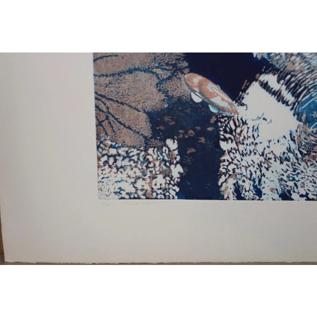 Vintage Koi Pond "Second June" Etching W/ Aquatint by Thadd Evans C.1986 For Sale In San Francisco - Image 6 of 11