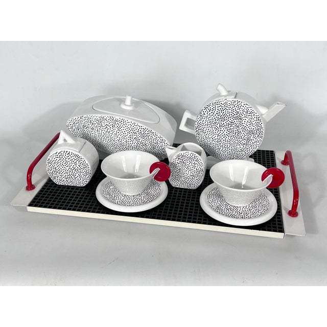 Ceramic Tea Service from MAS, Italy, 1980s, Set of 10 For Sale - Image 11 of 11