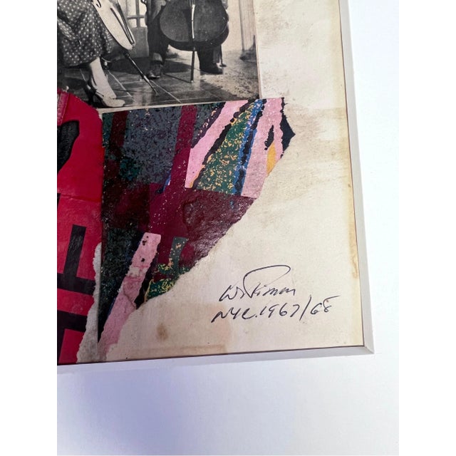 Abstract Wayne Timm, Original Vintage Collage by Wayne Timm #6 custom steel frame 1966 For Sale - Image 3 of 12