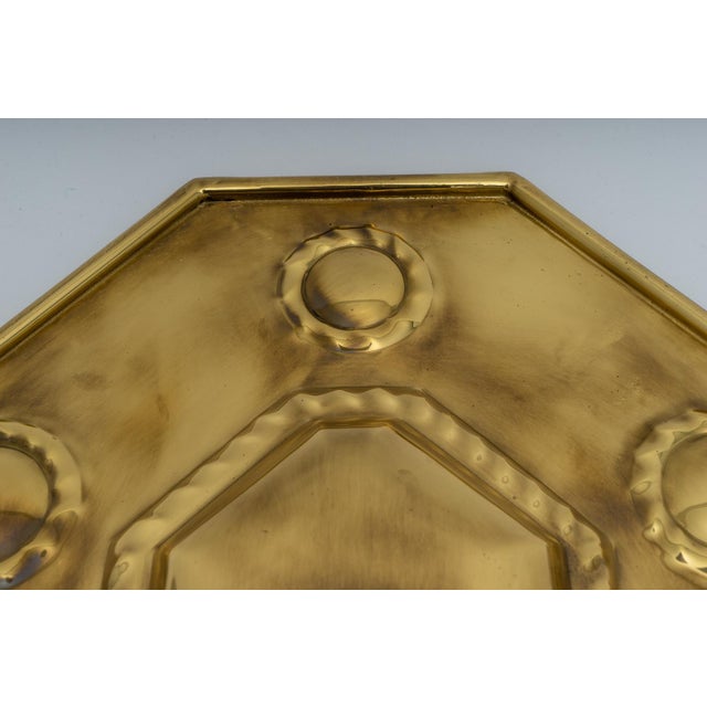 Hand-Crafted Brass Wall Sconces Shields - a Pair For Sale In West Palm - Image 6 of 13
