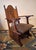 Antique Gothic Revival Carved Oak Armchair, 1910s For Sale - Image 6 of 12