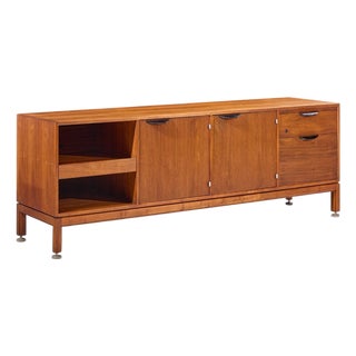 Jens Risom Mid Century Walnut Credenza For Sale