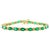 9 Ct Natural Brazilian Emerald and Diamond Tennis Bracelet 14 Karat Yellow Gold For Sale - Image 15 of 18