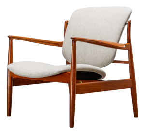 Model 136 Lounge Chair in Teak by Finn Juhl for France & Søn, 1960s