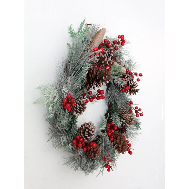 Farmhouse Vintage Christmas Wreath For Sale - Image 3 of 9